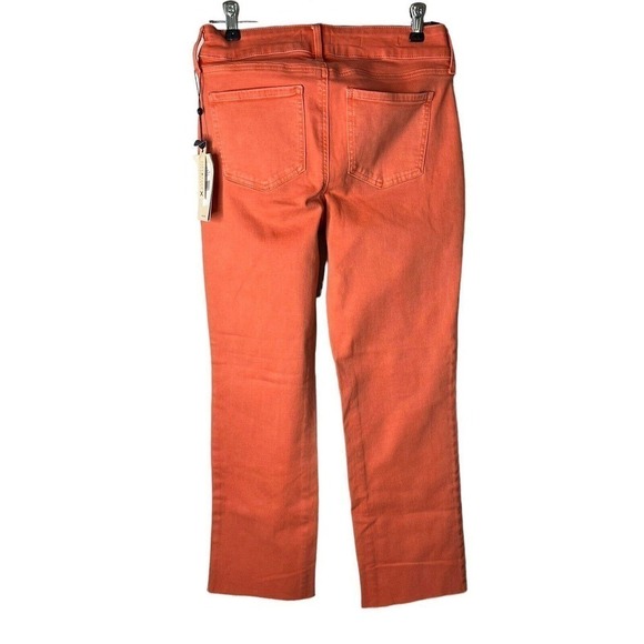 NYDJ Sz 0 Marilyn Ankle Straight Jeans Lift Tuck Technology Stretch Coral NEW - Picture 6 of 16